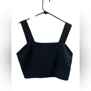 Tahari black tank top crop top